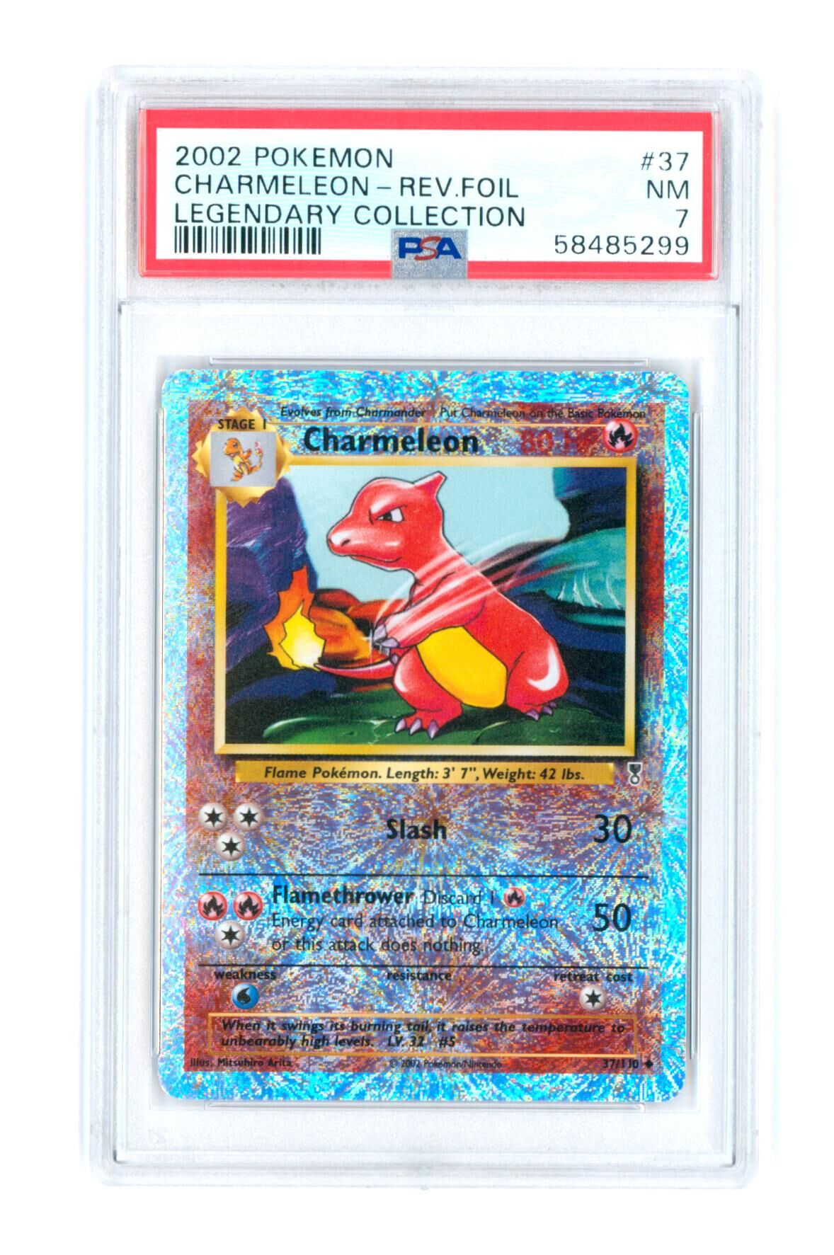 Charmeleon 37/110 - Legendary Collection - Rev. Foil - 2002 - PSA 7 NM - Pokémon