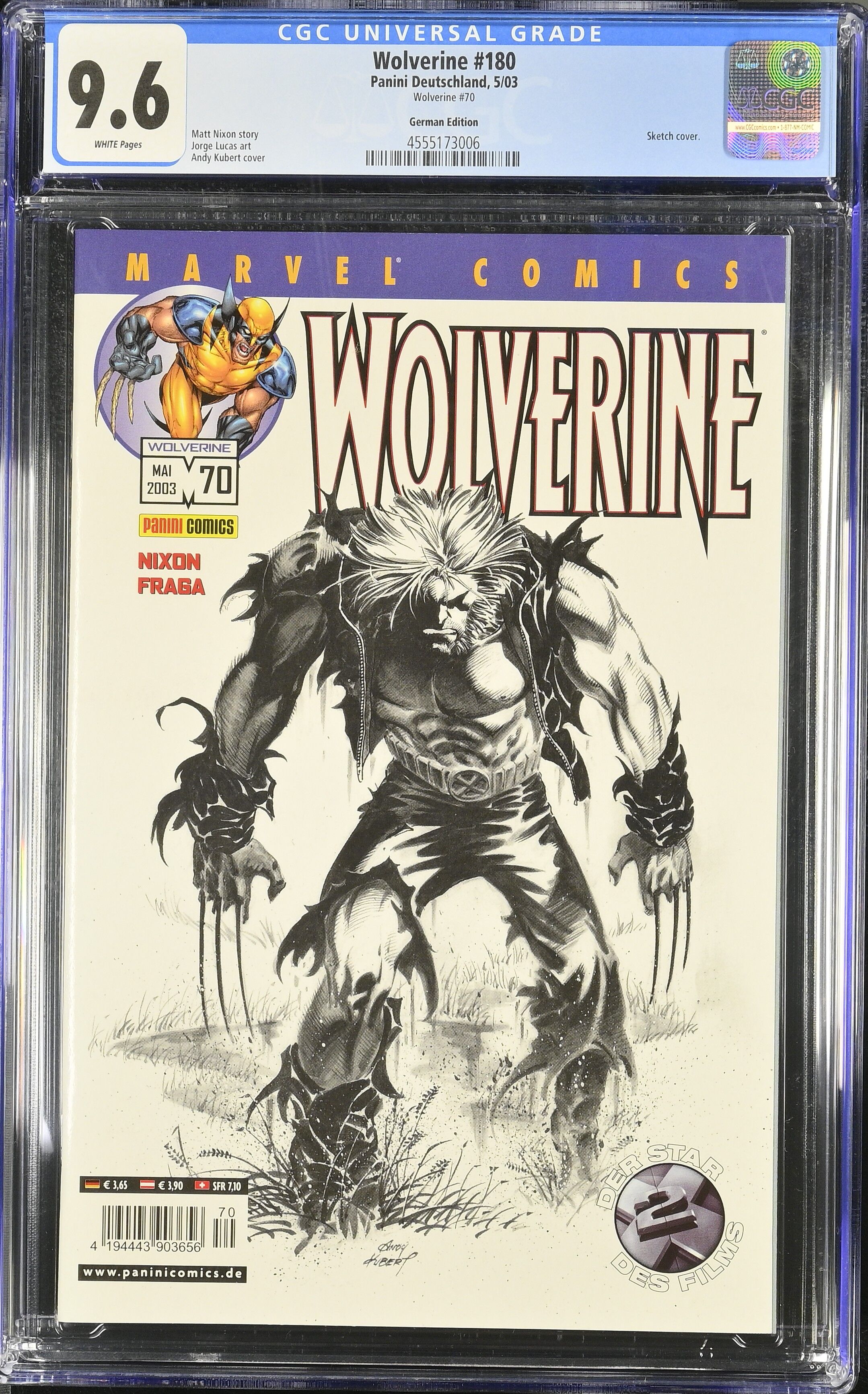 Wolverine #180 CGC 9.6 Top Pop! Wolverine #180 CGC 9.6 Top Pop!