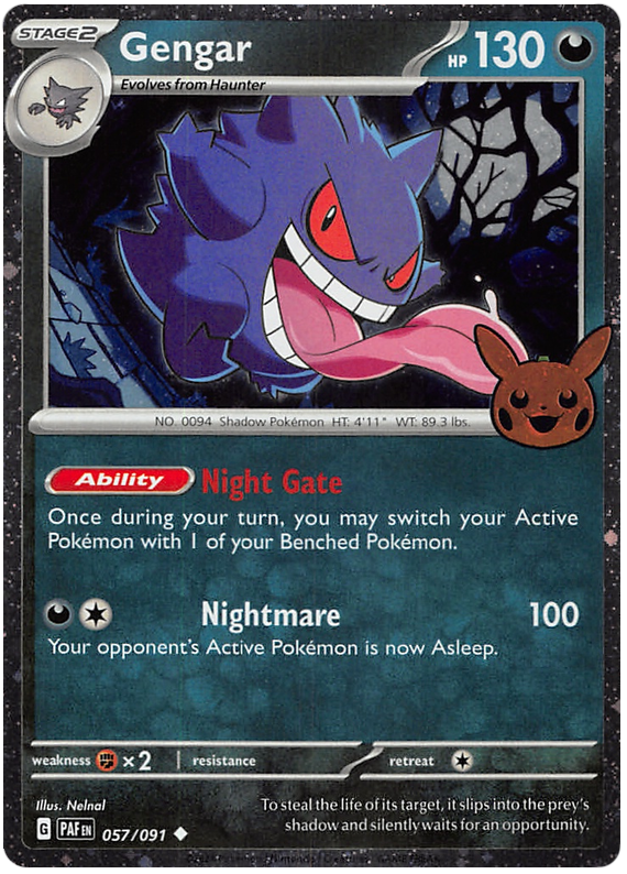 Gengar - PAF 57 - Trick or Trade 2024 Stamp - EN Gengar - PAF 57 - Trick or Trade 2024 Stamp - EN