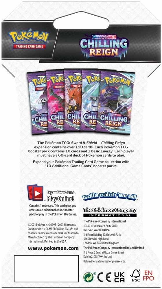 Pokémon Sword & Shield Chilling Reign Sleeved Booster - EN