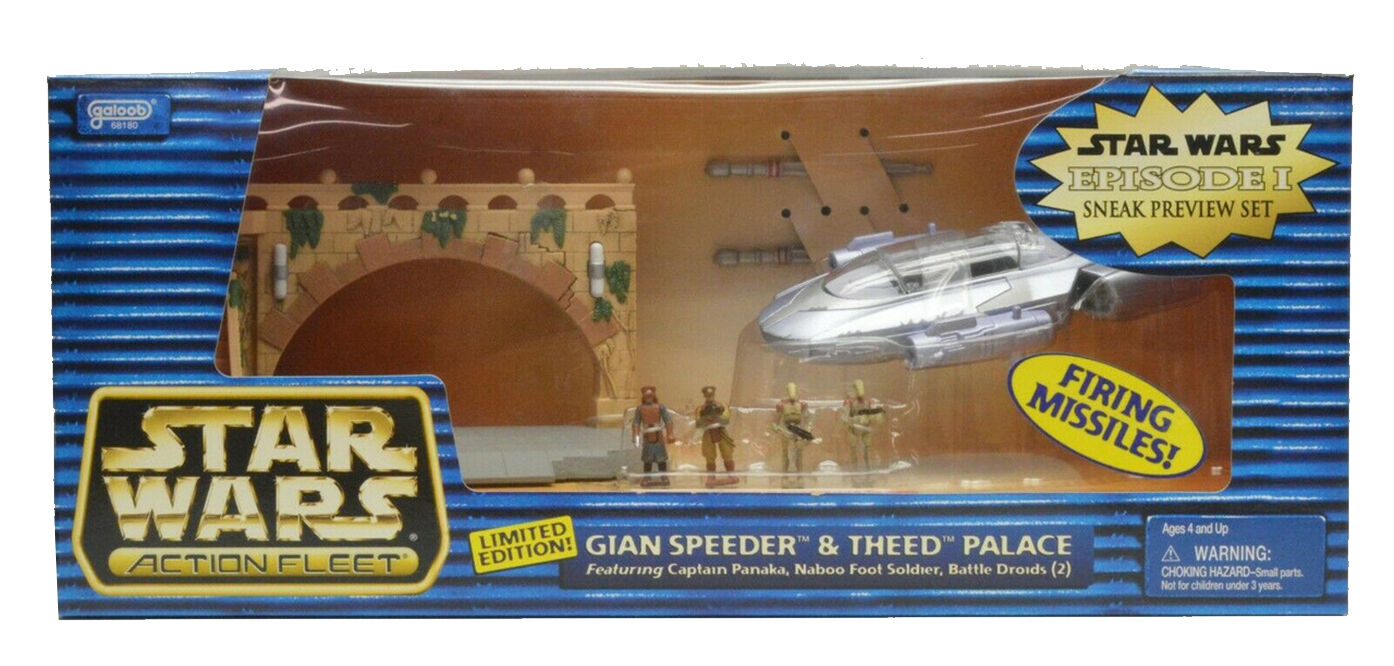 Galoob Star Wars Action Fleet Gian Speeder and Theed Palace Galoob Star Wars Action Fleet Gian Speeder and Theed Palace