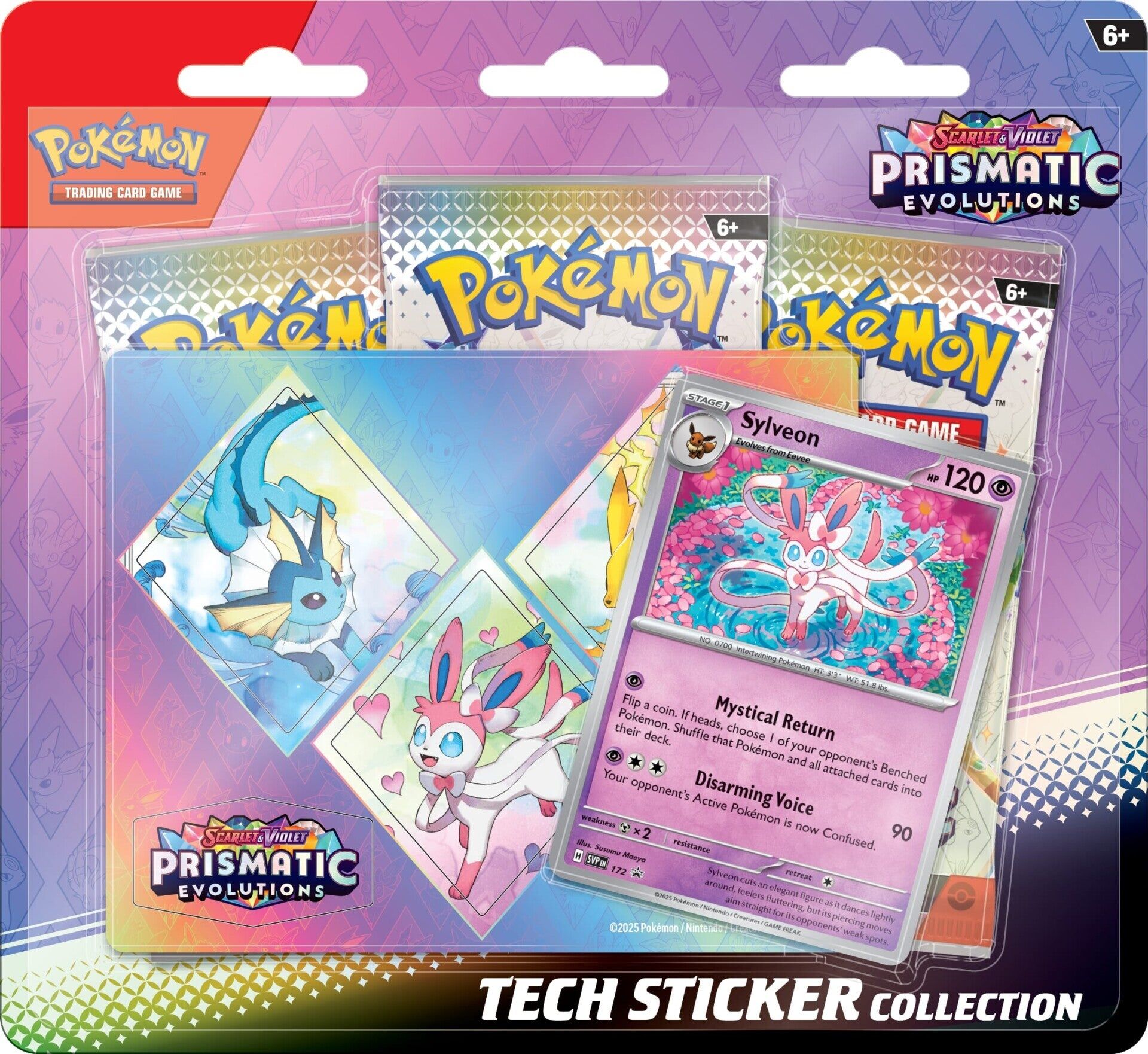 Pokémon TCG: Scarlet & Violet - Prismatic Evolutions Sylveon Tech Sticker Collection Blister - EN Pokémon TCG: Scarlet & Violet - Prismatic Evolutions Sylveon Tech Sticker Collection Blister - EN