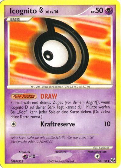 Icognito D 068/130 - Pokémon TCG