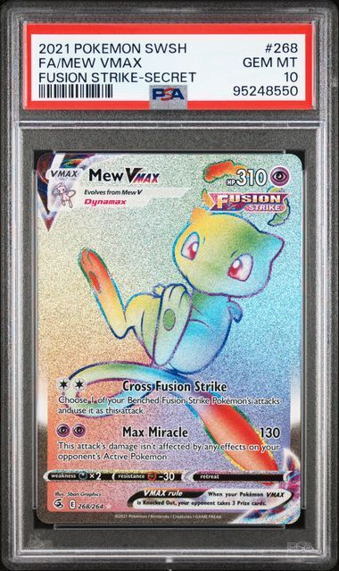 Mew VMAX #268 - Sword & Shield Fusion Strike - Secret - PSA 10 GEM-MT - Pokemon
