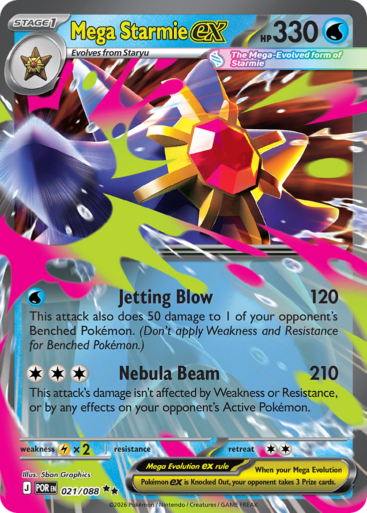 Mega Starmie ex - 021/088 - EN