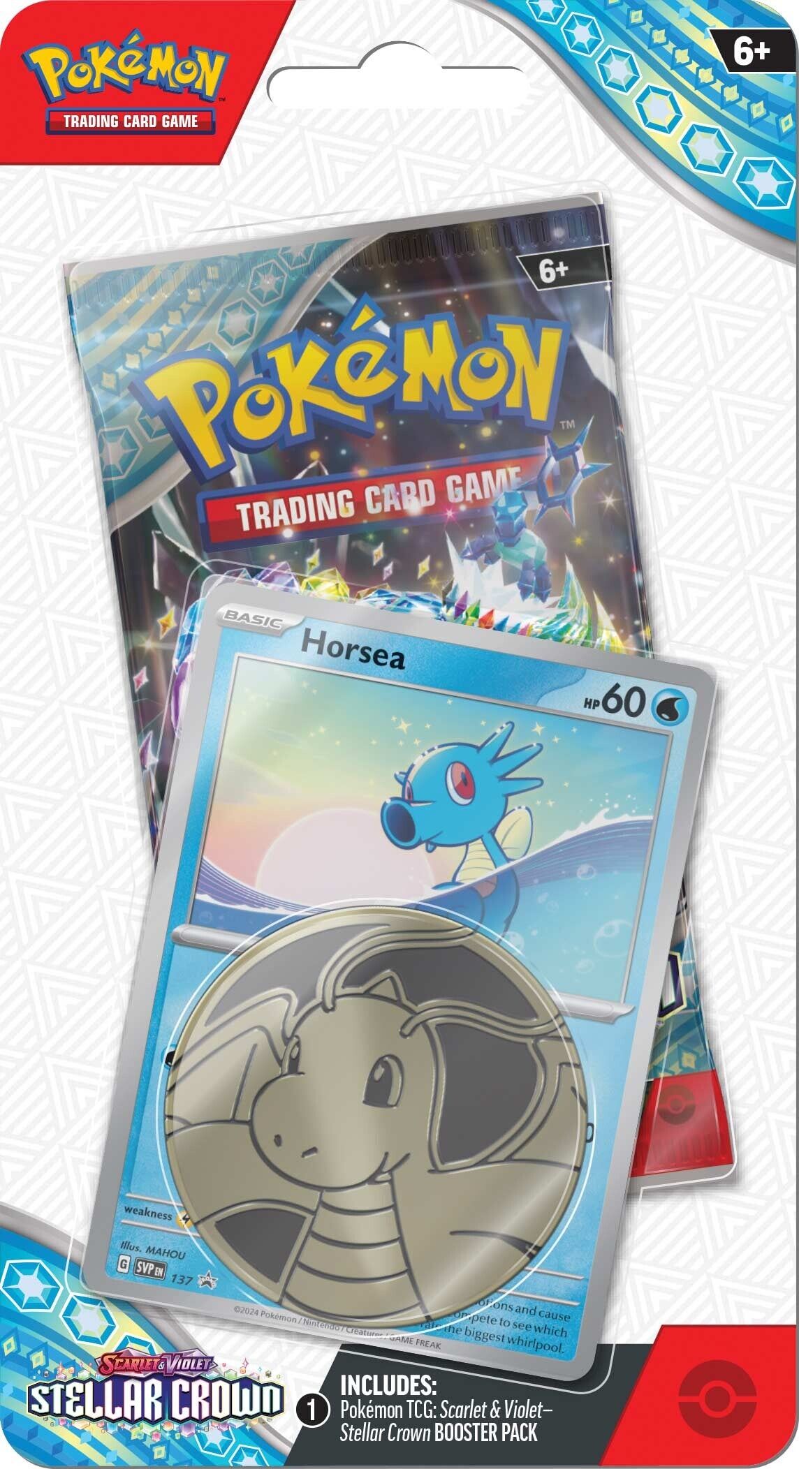 Pokémon TCG: Scarlet & Violet Stellar Crown (SV07) Horsea Checklane Blister - EN Pokémon TCG: Scarlet & Violet Stellar Crown (SV07) Horsea Checklane Blister - EN