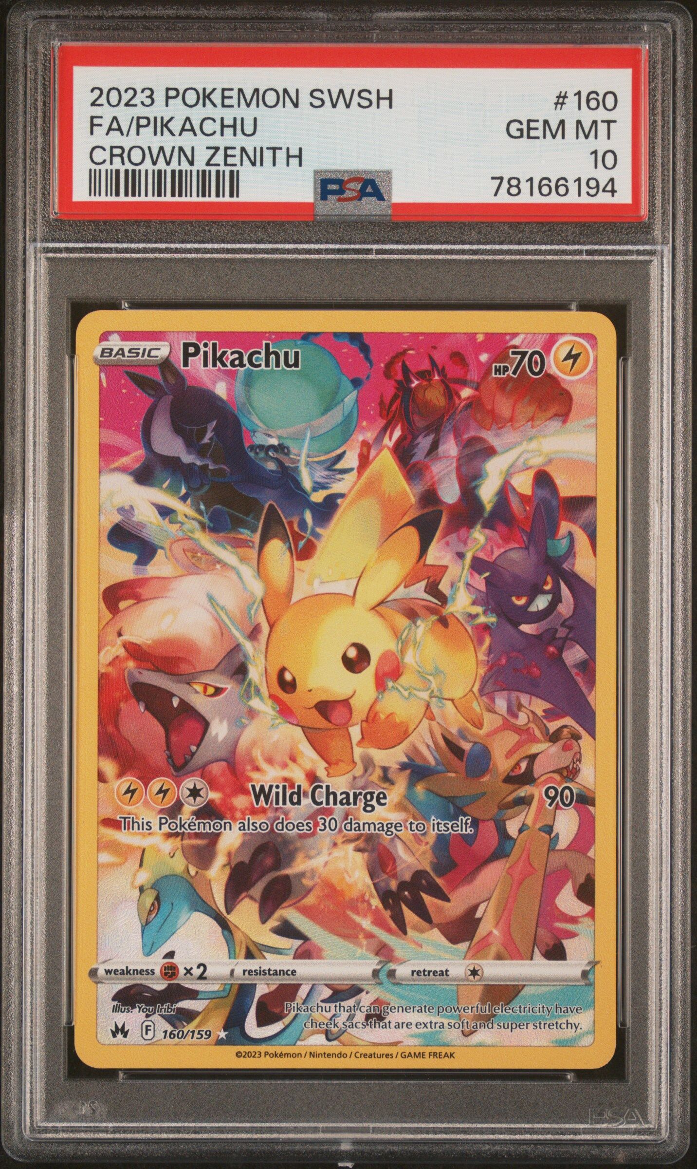 Pikachu 160/159 - Crown Zenith - PSA 10 GEM-MT - Pokémon Pikachu 160/159 - Crown Zenith - PSA 10 GEM-MT - Pokémon