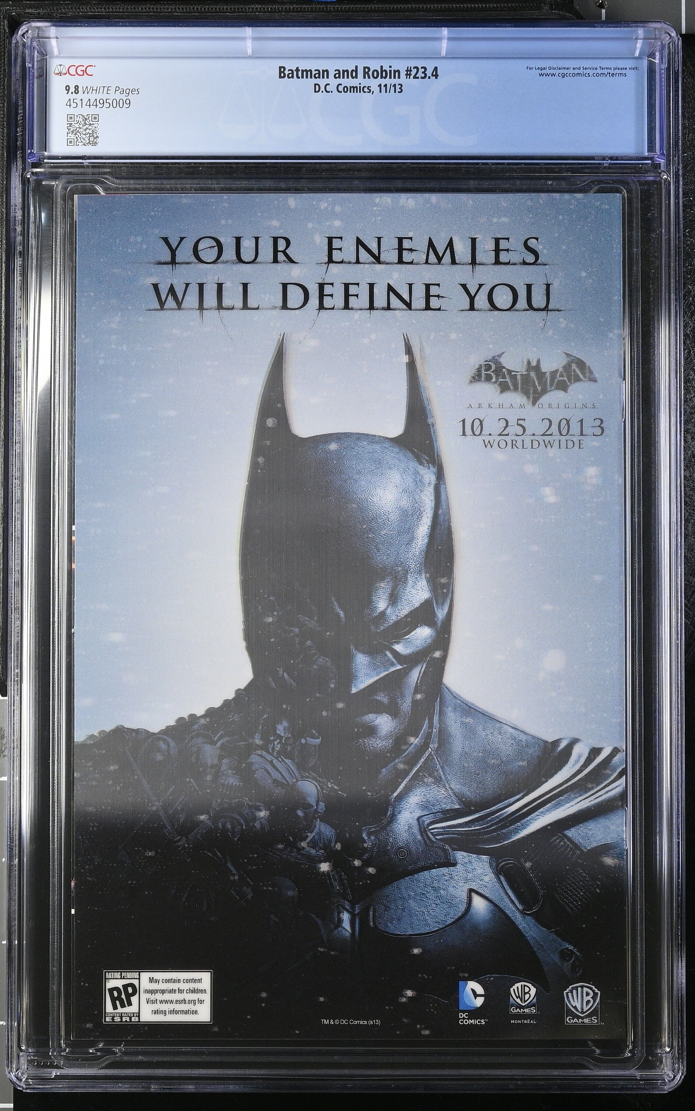 Batman and Robin #23.4 CGC 9.8 3D Lenticular Cover