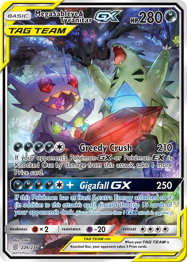 Mega Sableye & Tyranitar-GX - 226/236 - EN Mega Sableye & Tyranitar-GX - 226/236 - EN