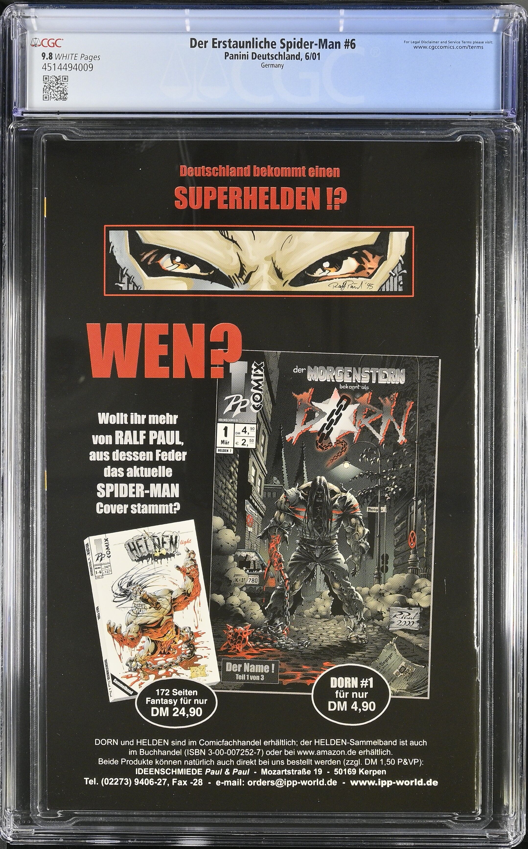 Der Erstaunliche Spider-Man #6 CGC 9.8 Top Pop!