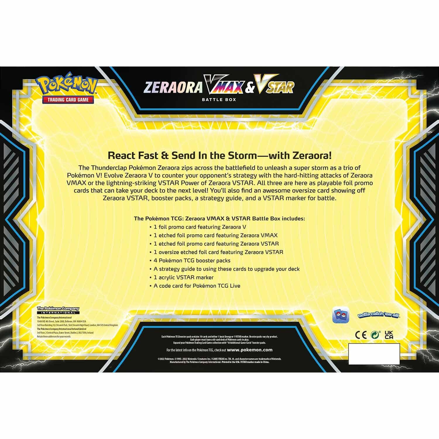 Pokémon Zeraora VMAX & VSTAR Battle Box - EN