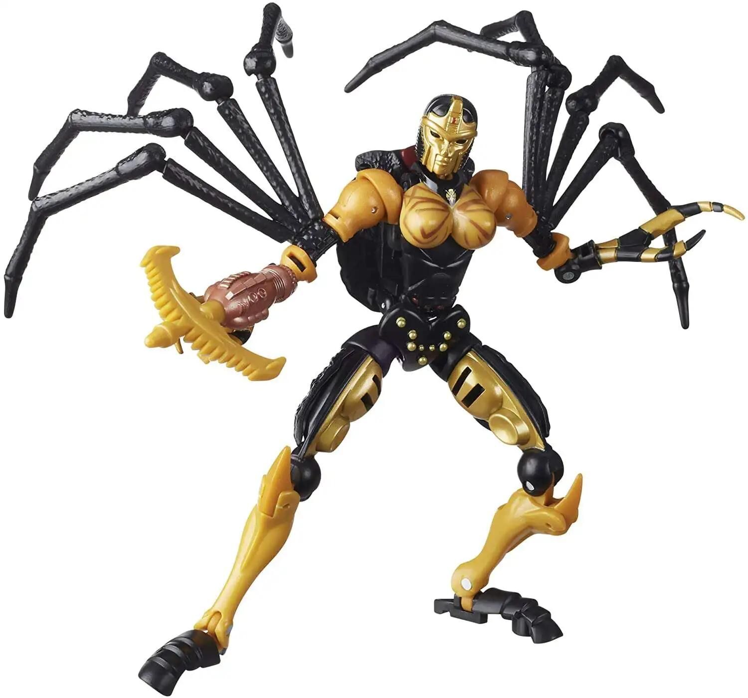 Transformers Generations Kingdom: War for Cybertron Black Arachnia Deluxe Action Figure