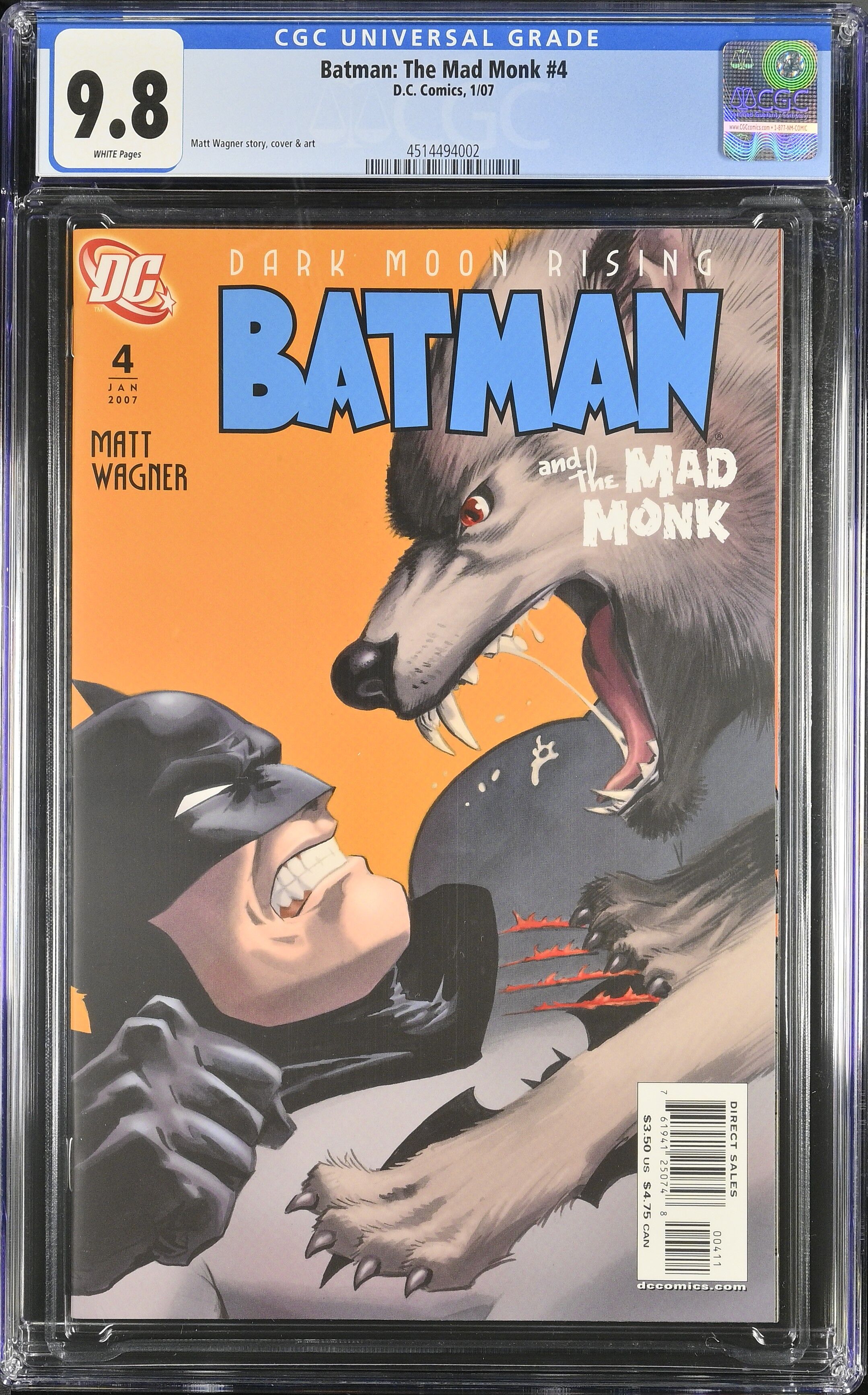 Batman: The Mad Monk #4 CGC 9.8 Top Pop! Batman: The Mad Monk #4 CGC 9.8 Top Pop!