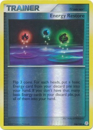 Energy Restore - 106/130 - Reverse Holo - EN Energy Restore - 106/130 - Reverse Holo - EN