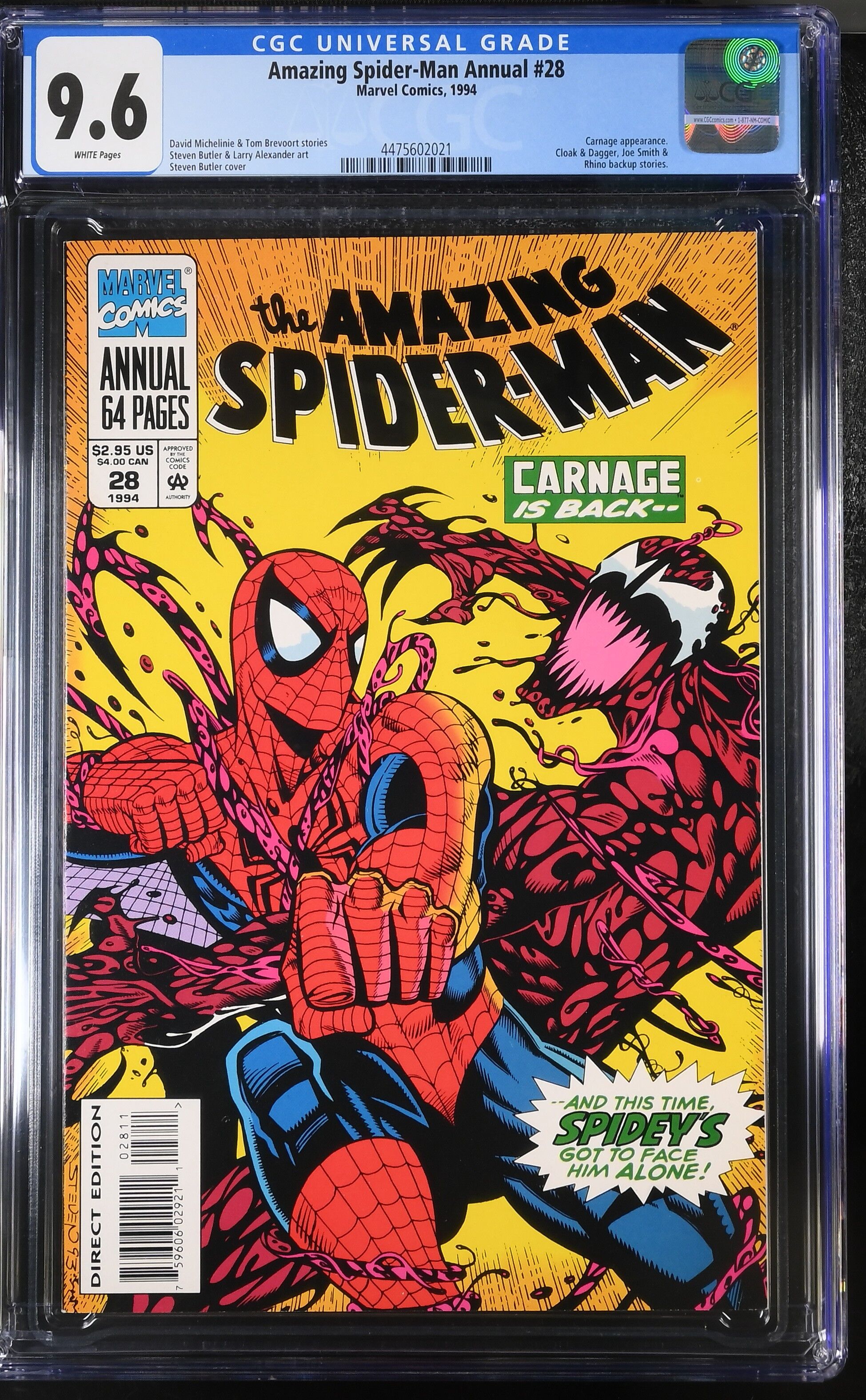 Amazing Spider-Man Annual #28 CGC 9.6 Amazing Spider-Man Annual #28 CGC 9.6
