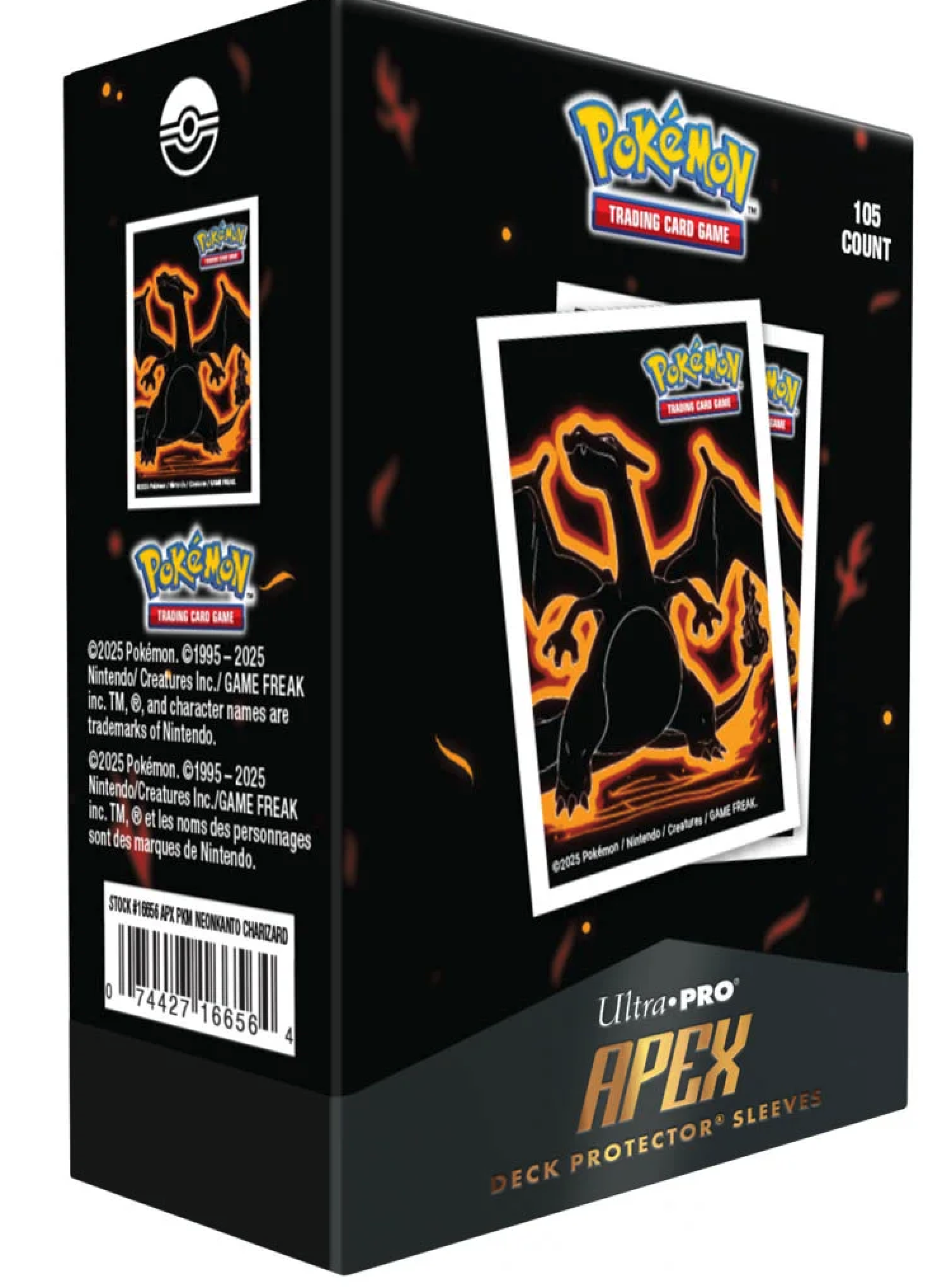 UP - Neon Kanto 105ct APEX Deck Protector Sleeves - Charizard UP - Neon Kanto 105ct APEX Deck Protector Sleeves - Charizard