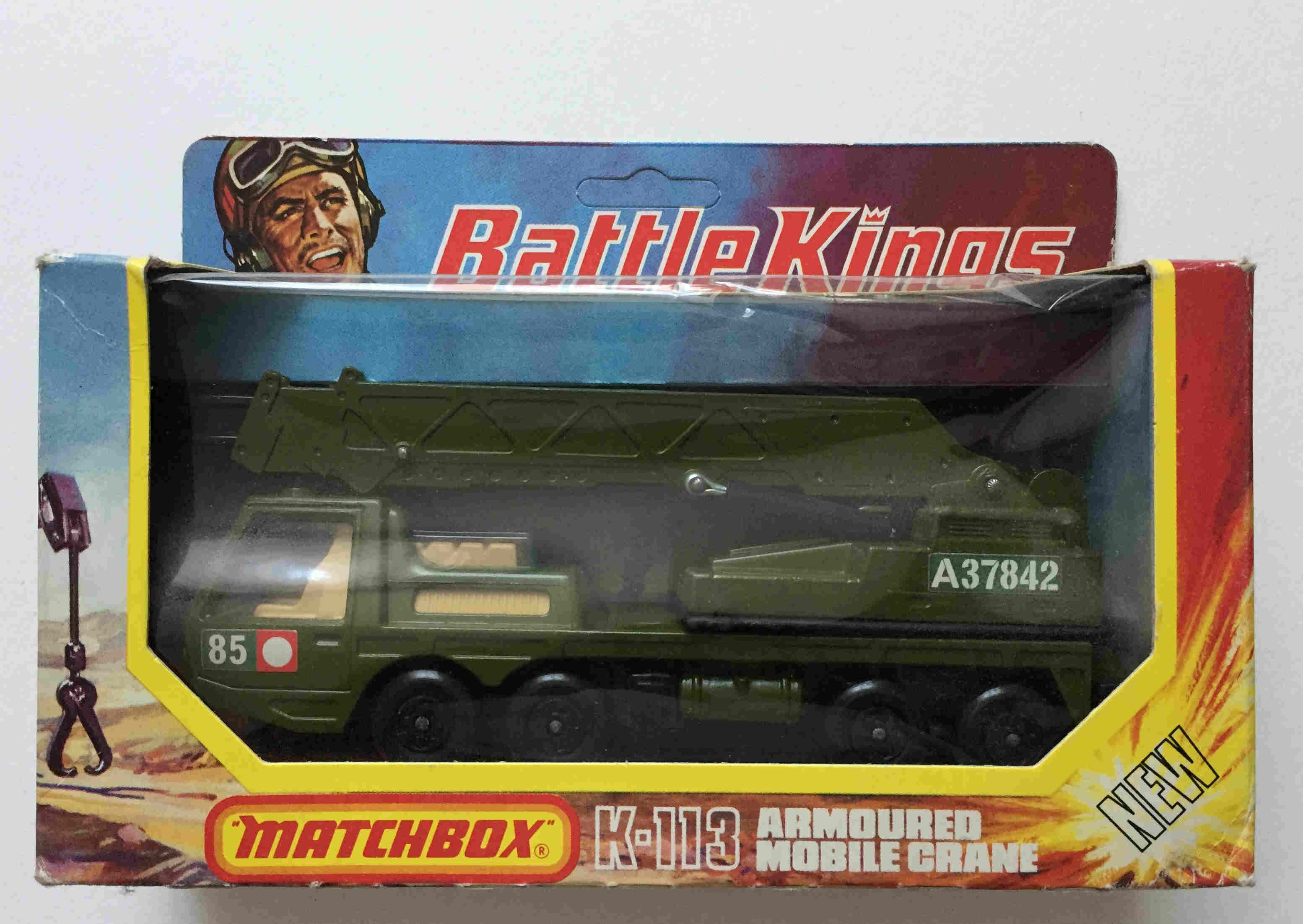 matchbox_battle_kings_k113_box Matchbox Battle Kings Armoured Mobile Crane K113 1974