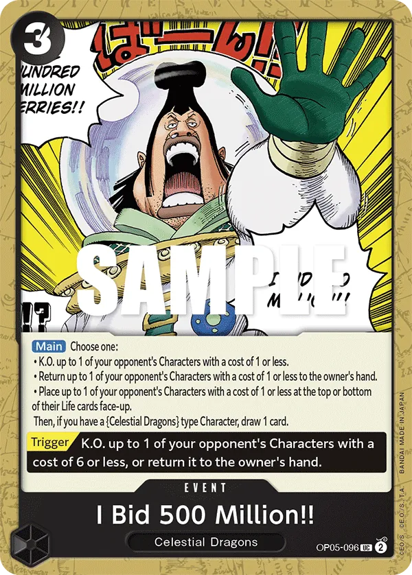 I Bid 500 Million!! - OP05-096 I Bid 500 Million!! - OP05-096