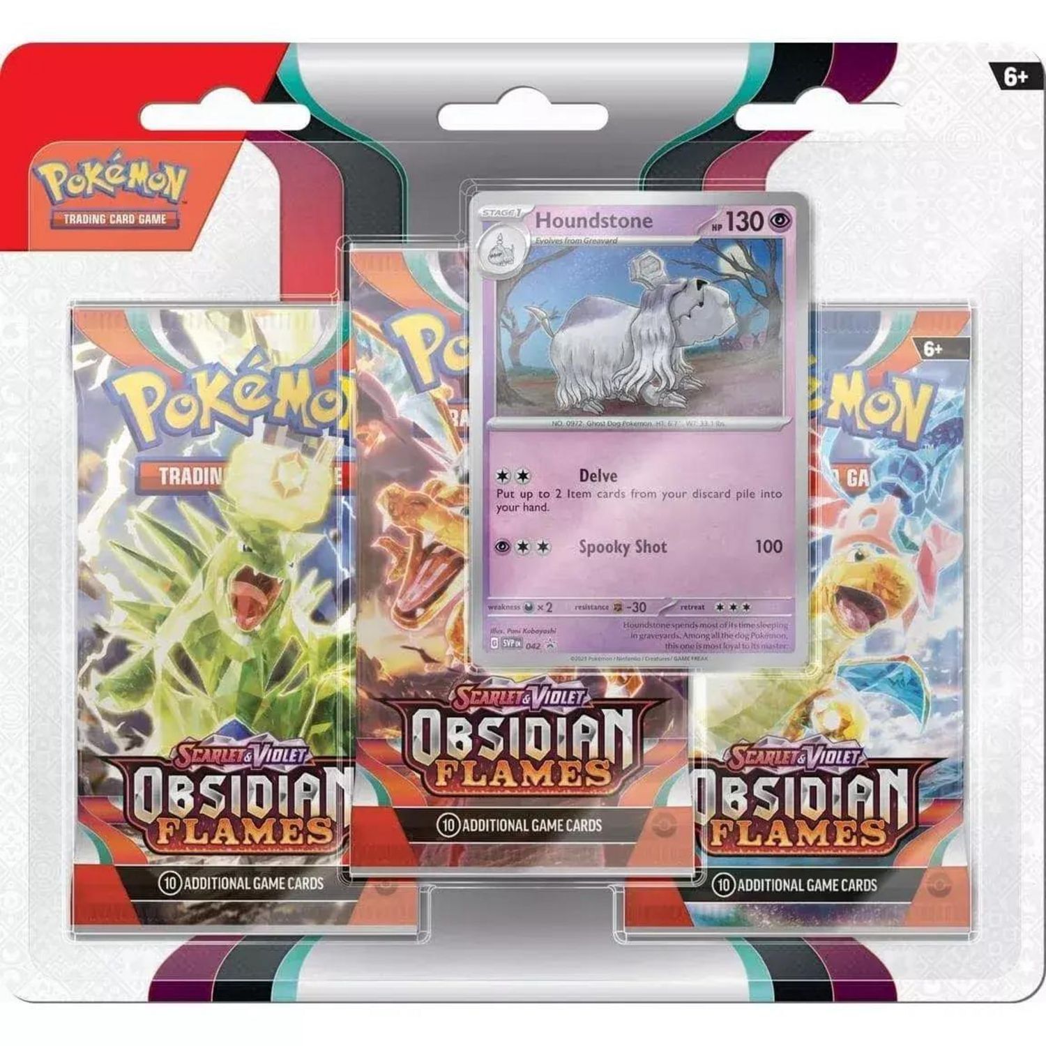 Pokémon TCG: Scarlet & Violet - Obsidian Flames Houndstone 3-Pack Blisters - EN