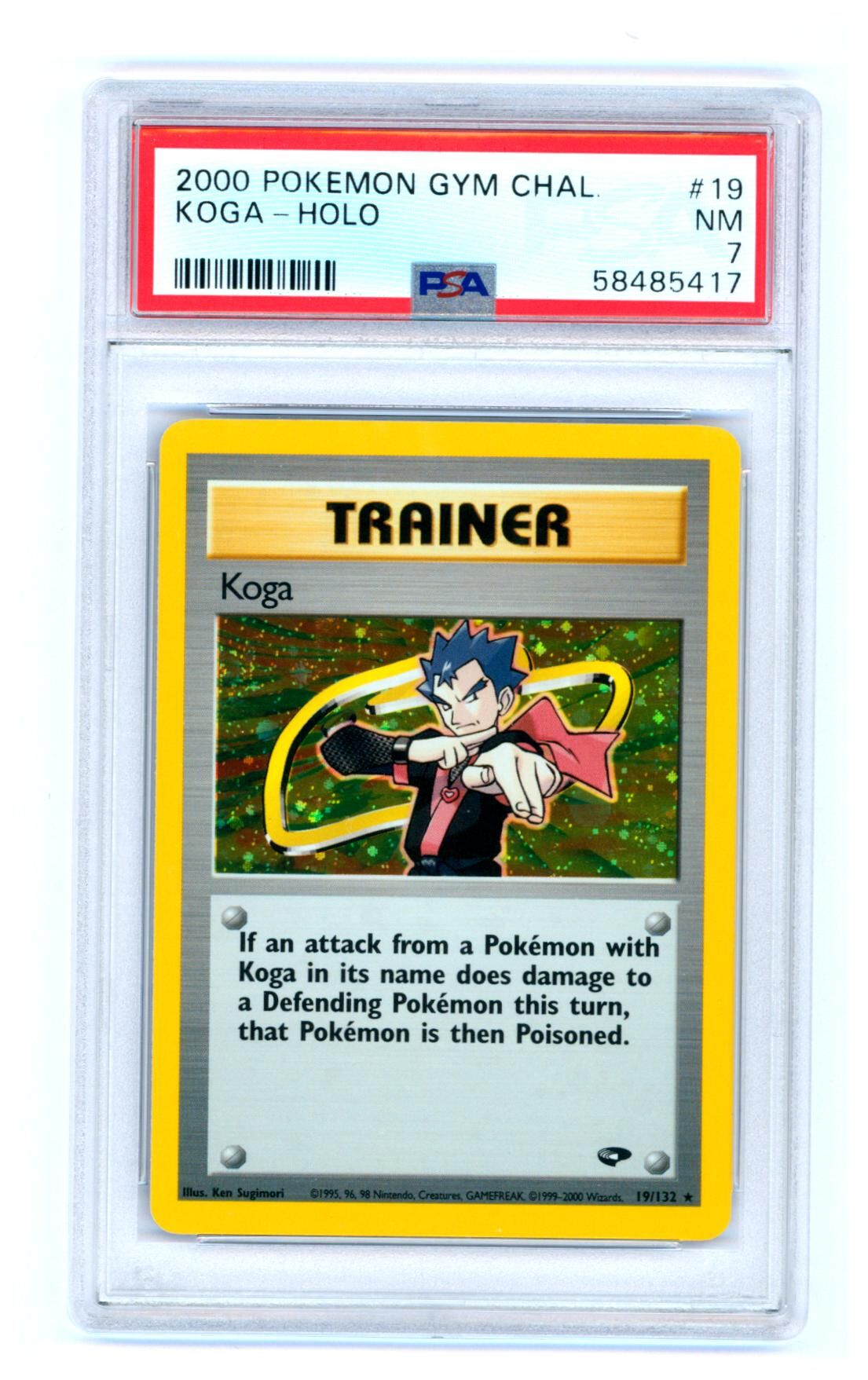 Koga 19/132 - Gym Challenge - Holo - PSA 7 NM - Pokémon