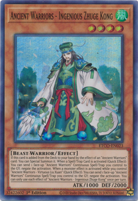 Alte Krieger - Genialer Zhuge Kong - ETCO-023 - Super Rare - 1. Auflage Alte Krieger - Genialer Zhuge Kong - ETCO-023 - Super Rare - 1. Auflage