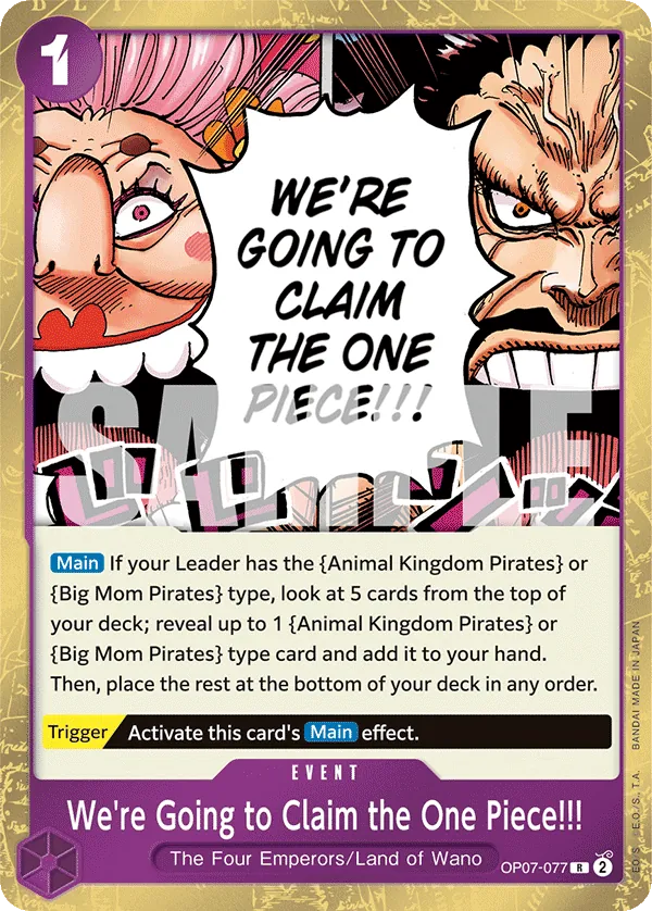 We're Going to Claim the One Piece!!! - OP07-077 We're Going to Claim the One Piece!!! - OP07-077