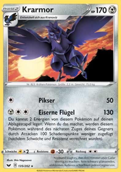 krarmor-sword-and-shield-135-202-pokemon-tcg Krarmor 135/202 - Pokémon TCG