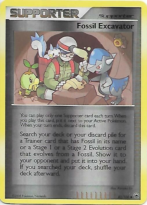 Fossil Excavator - 82/100 - Reverse Holo - EN