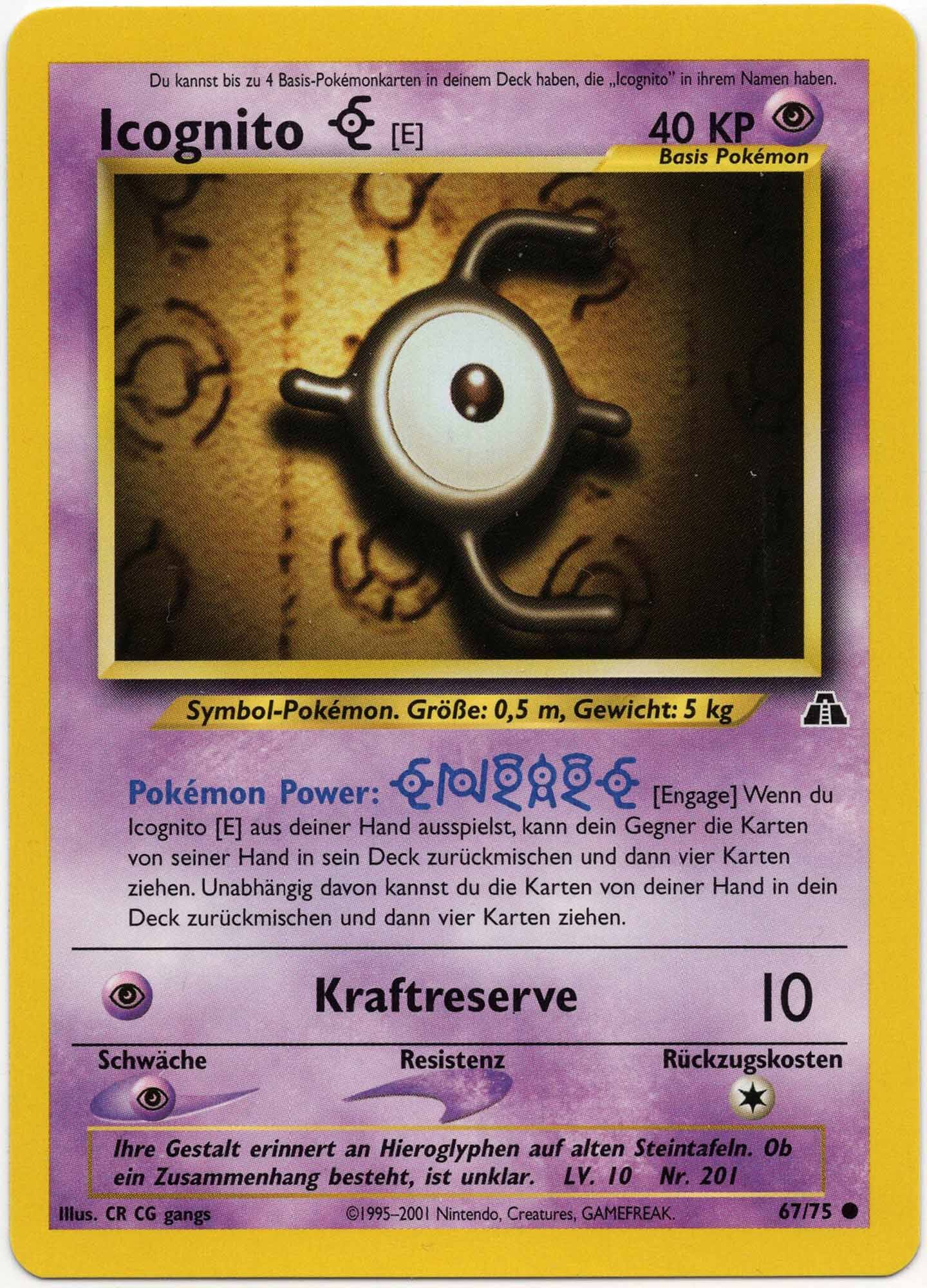 Icognito E - 67/75 - Pokémon TCG