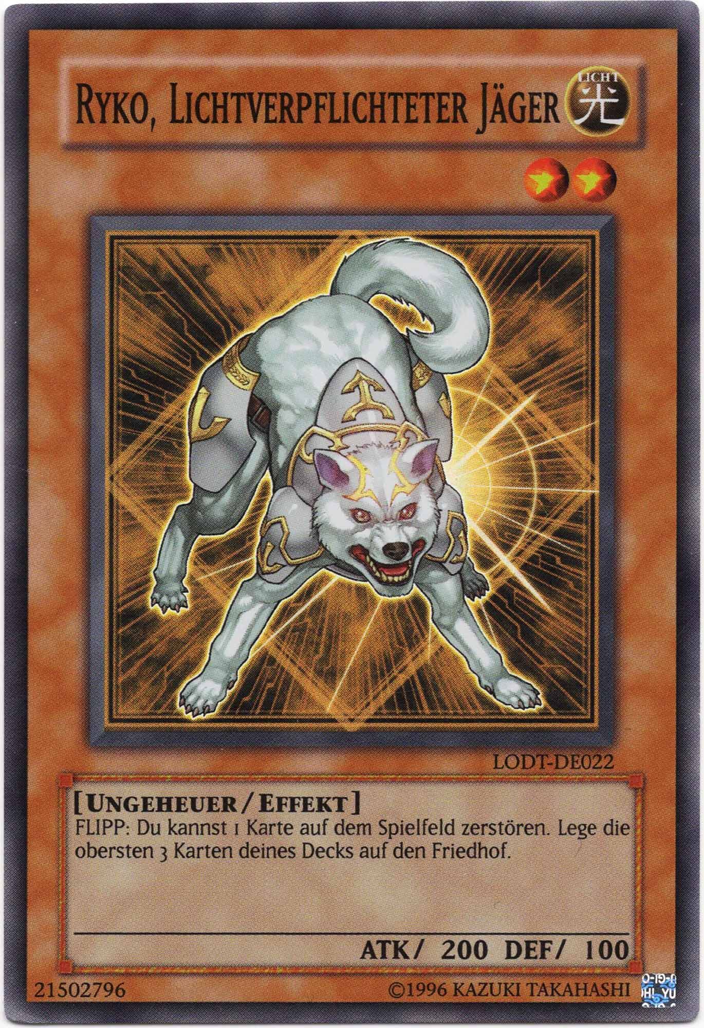 ryko-lichtverpflichteter-j-ger-lodt-de022-super-rare-moderately-played Ryko, Lichtverpflichteter Jäger - LODT-DE022 - Super Rare (Moderately Played)