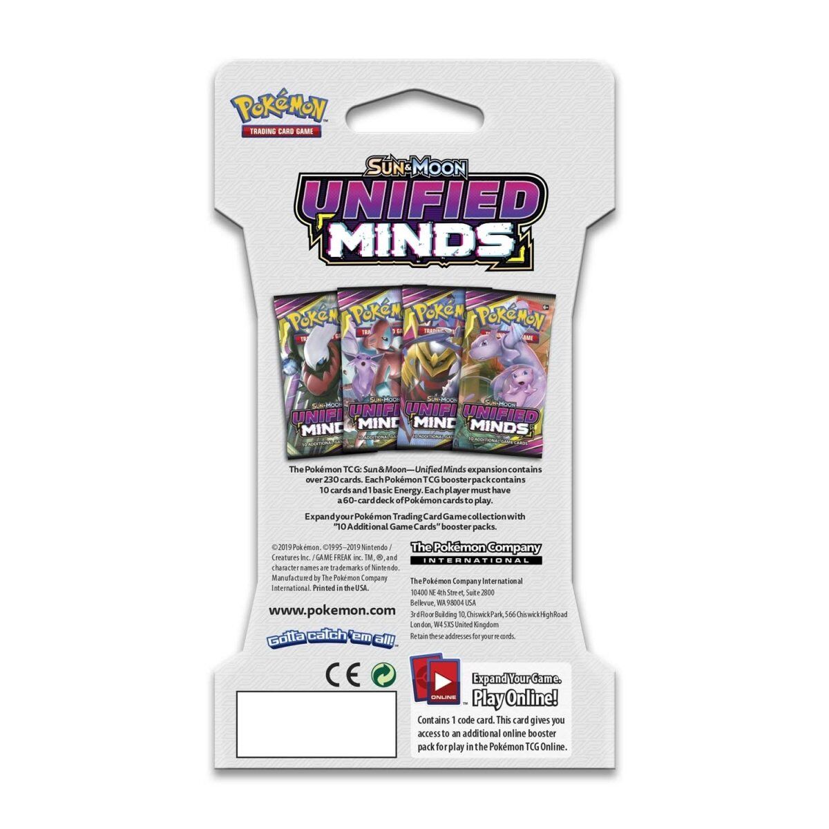 Pokémon Sun & Moon Unified Minds Sleeved Booster - EN