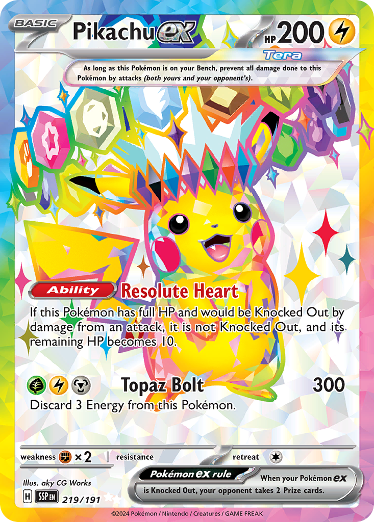 Pikachu ex - 219/191 - EN Pikachu ex - 219/191 - EN