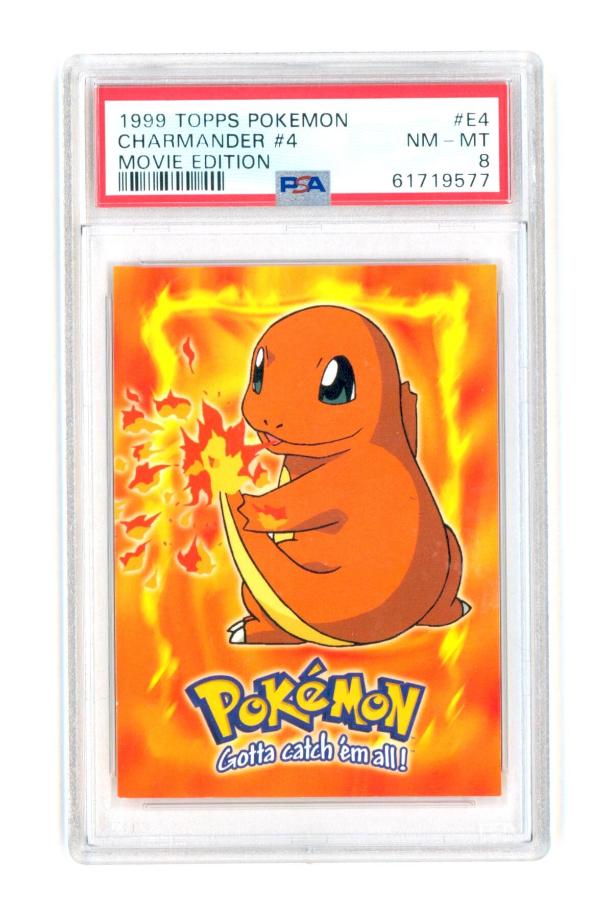Charmander #E4 - Movie Edition - Topps - 1999 - PSA 8 NM-MT - Pokémon