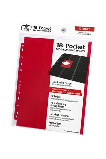 Ultimate Guard 18-Pocket Pages Side-Loading Rot (10) Ultimate Guard 18-Pocket Pages Side-Loading Rot (10)