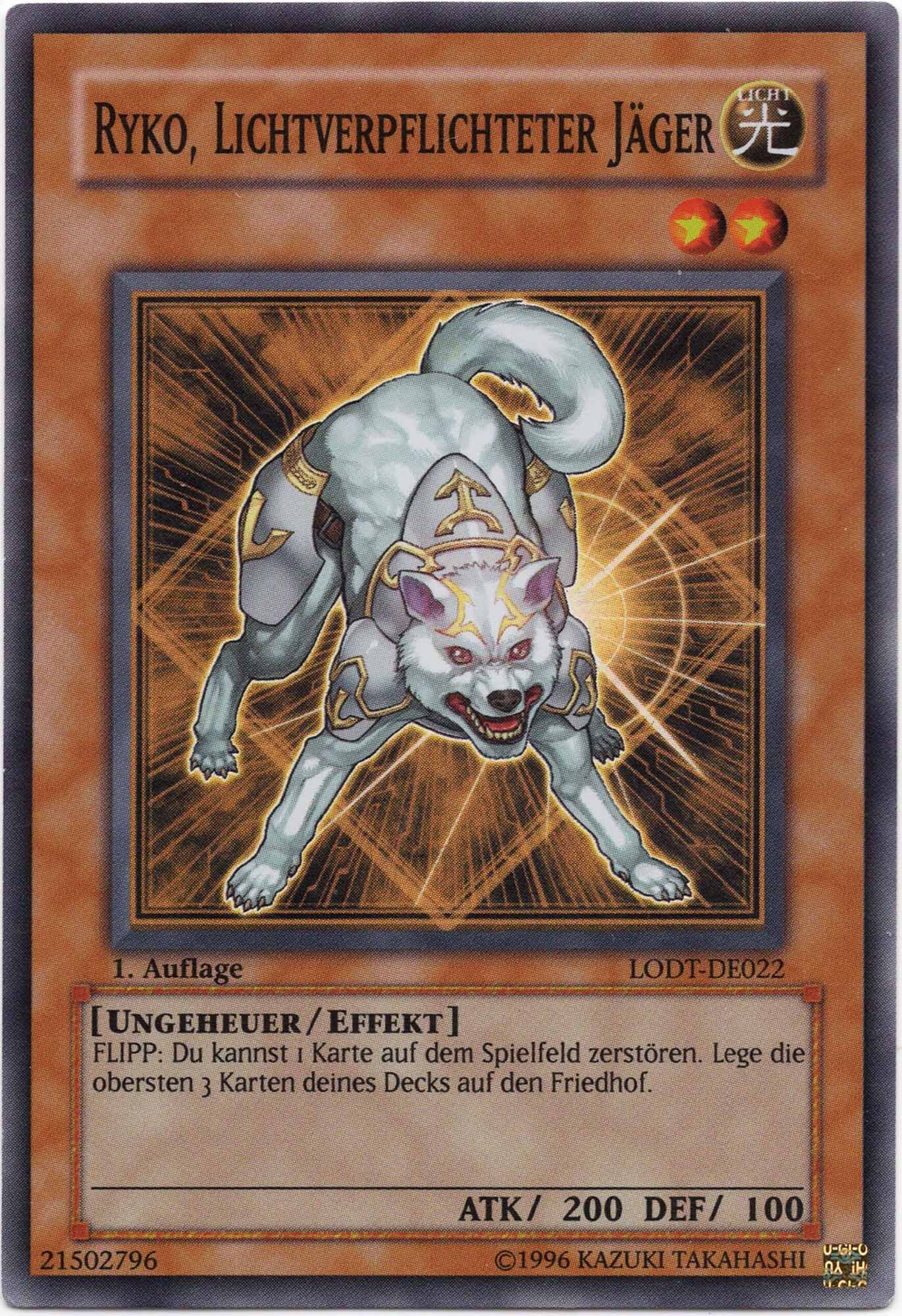 ryko-lichtverpflichteter-j-ger-lodt-de022-super-rare-1-auflage-moderately-played Ryko, Lichtverpflichteter Jäger - LODT-DE022 - Super Rare - 1. Auflage (Moderately Played)