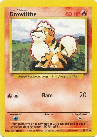 Growlithe - 28/102 - Unlimited - EN Growlithe - 28/102 - Unlimited - EN
