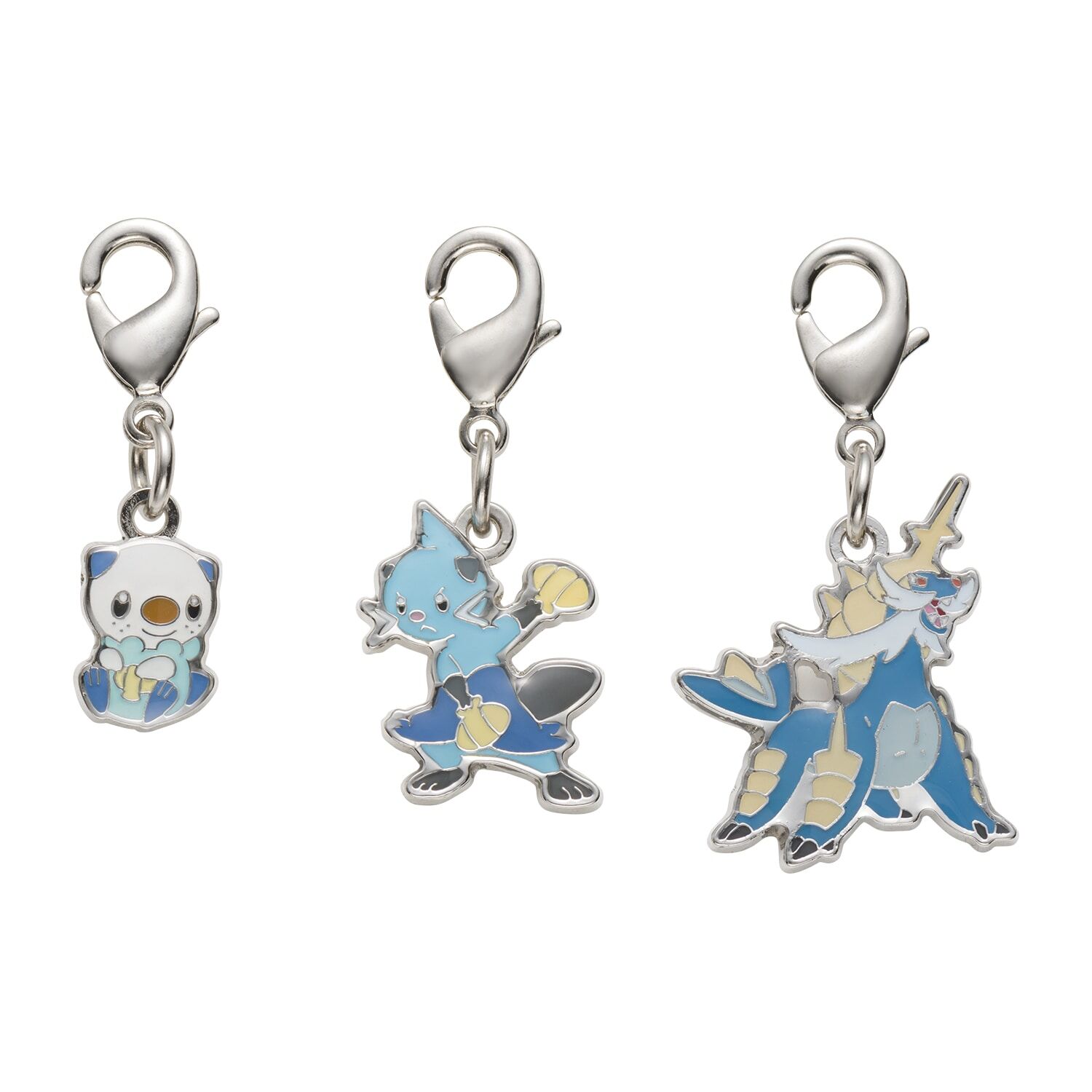Pokemon Center - Oshawott, Dewott, Samurott Schlüsselanhänger - 3 Stück