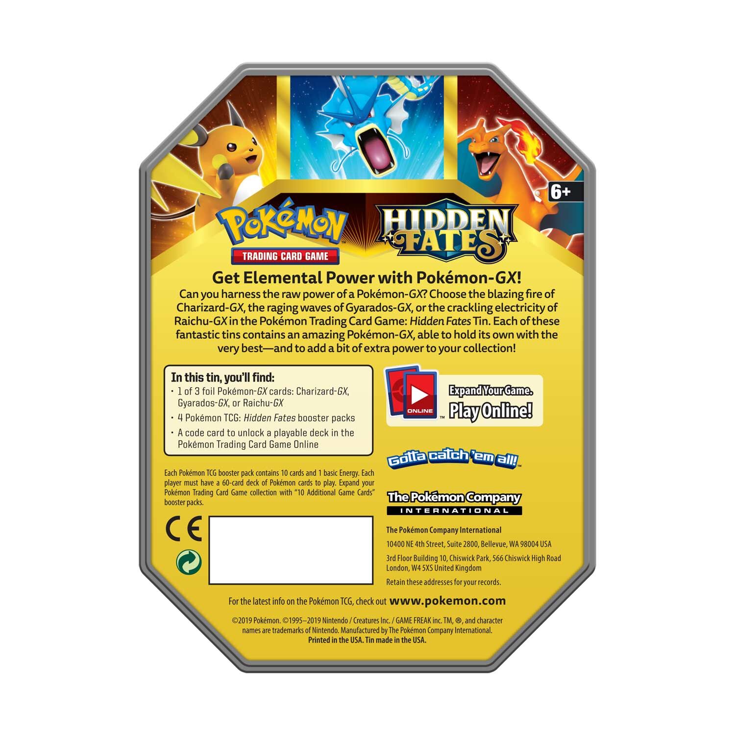 Pokémon Hidden Fates Gyarados-GX Tin Box - EN