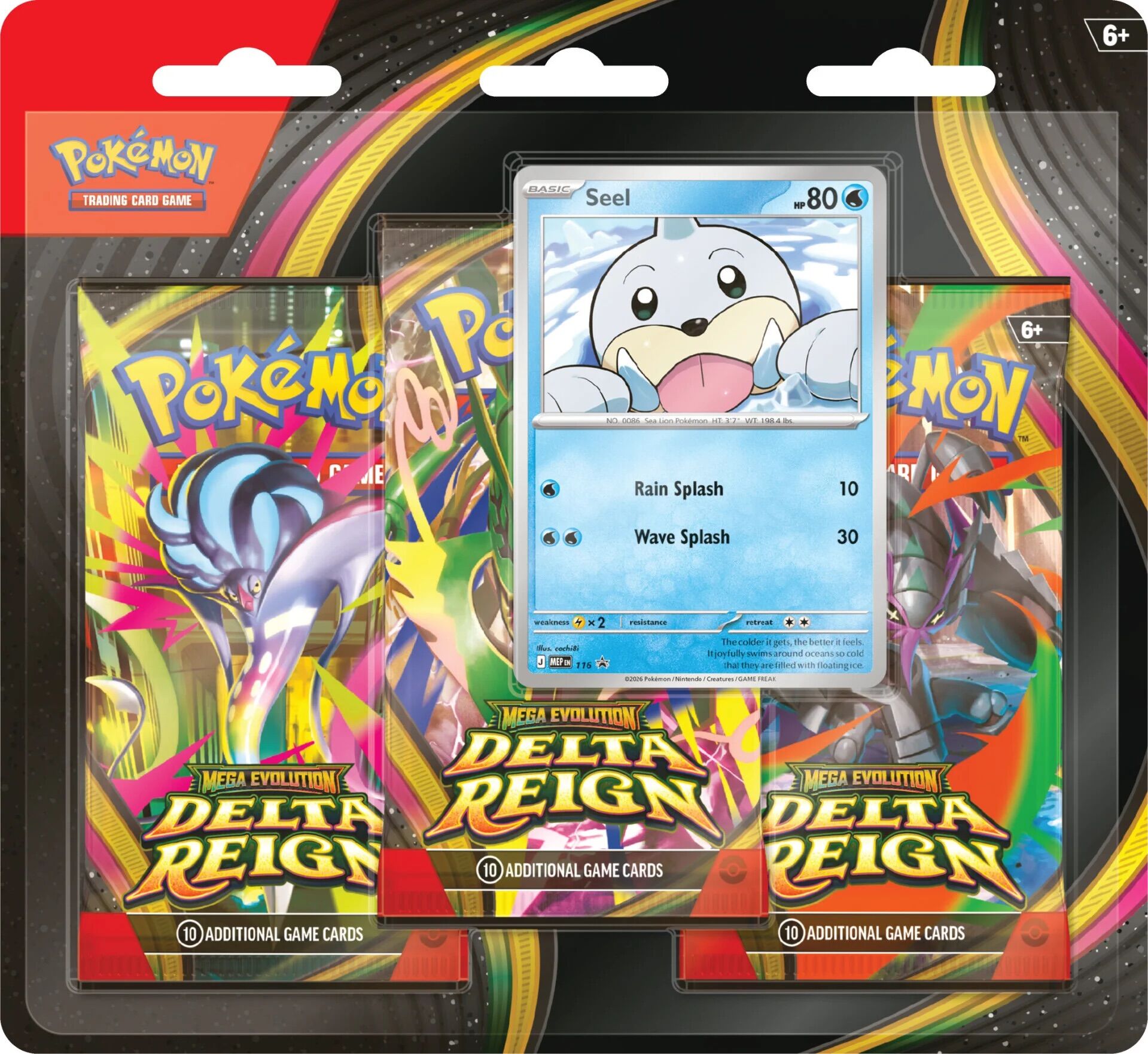 Pokémon TCG: ME06 Mega Evolution - Delta Reign Seel 3-Pack Blisters - EN