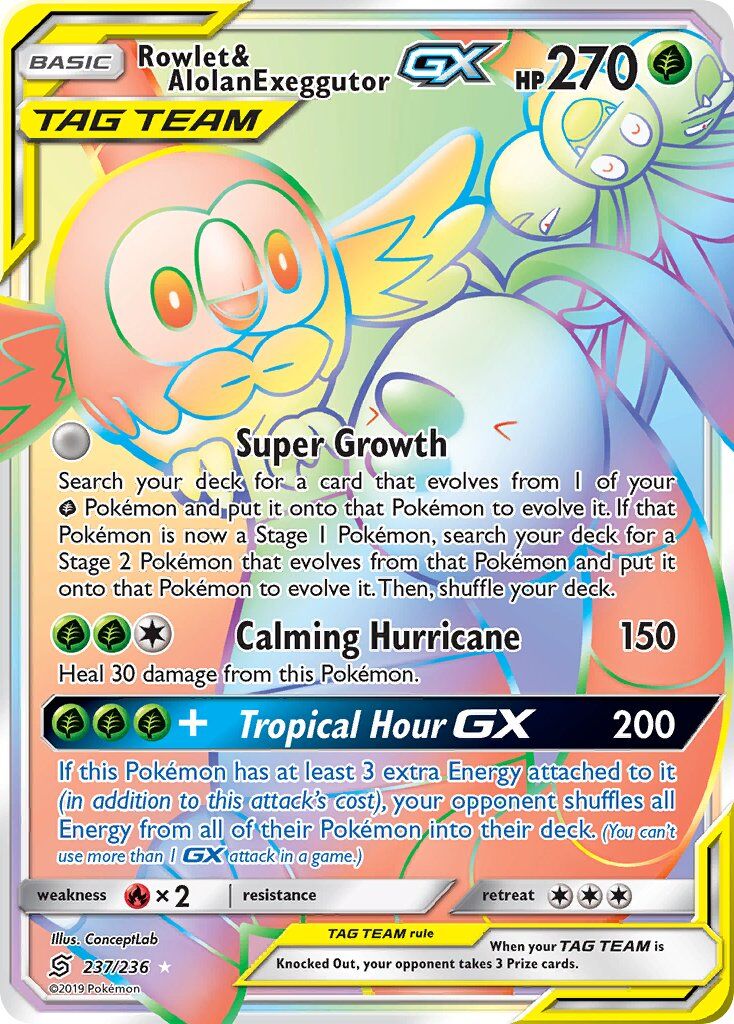 Rowlet & Alolan Exeggutor-GX - 237/236 - EN