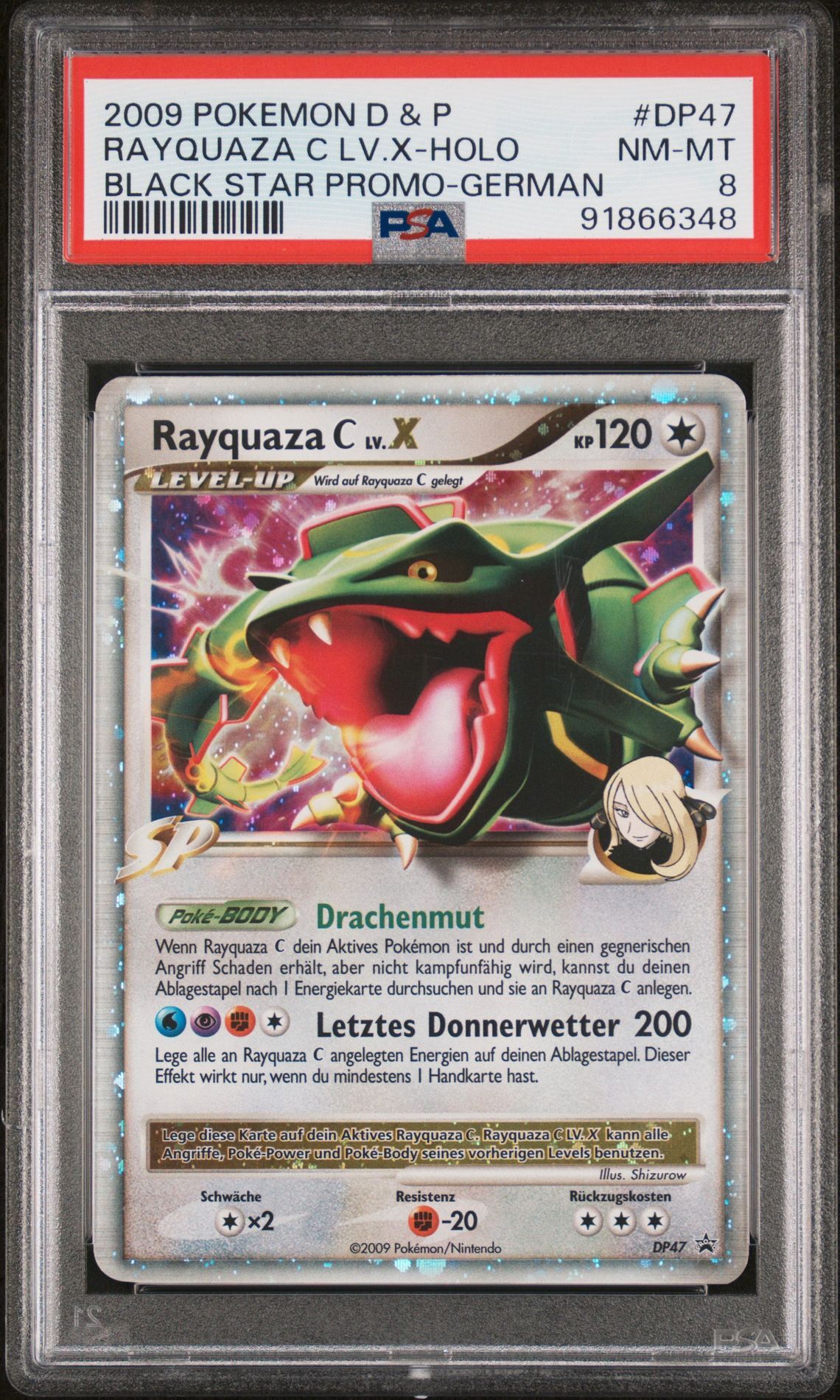 2009 POKEMON DIAMOND & PEARL BLACK STAR PROMO DP47 RAYQUAZA C LV.X-HOLO GERMAN - PSA 8 NM-MT - Pokémon 2009 POKEMON DIAMOND & PEARL BLACK STAR PROMO DP47 RAYQUAZA C LV.X-HOLO GERMAN - PSA 8 NM-MT - Pokémon