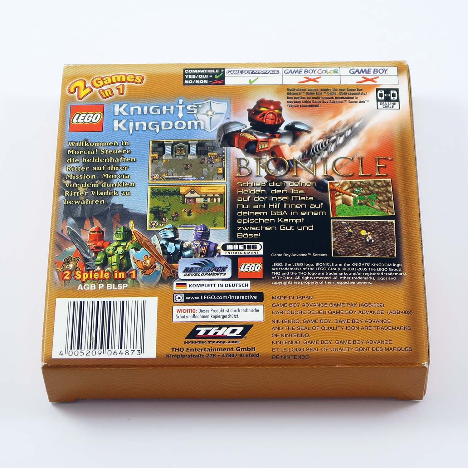 2 in 1 LEGO Bionicle & LEGO Knights' Kingdom - GBA