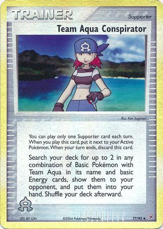 Team Aqua Conspirator - 77/97 - Reverse Holo - EN Team Aqua Conspirator - 77/97 - Reverse Holo - EN