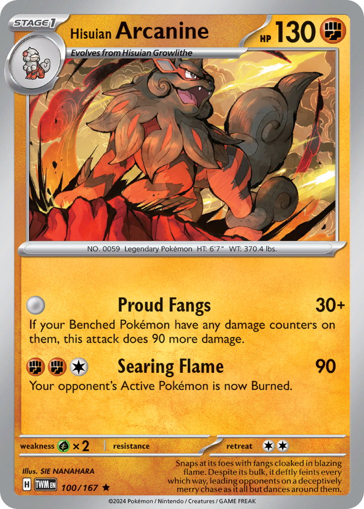 Hisuian Arcanine - 100/167 - EN