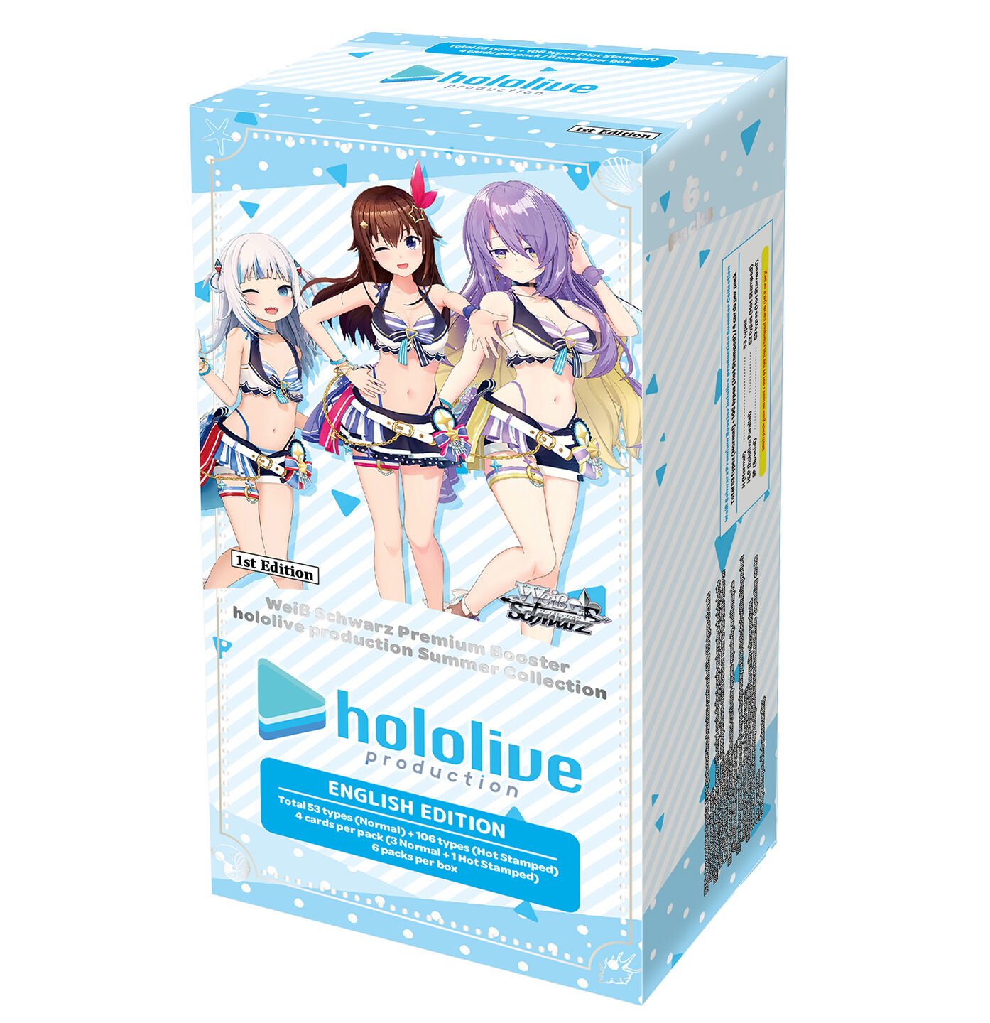 Hololive Production Summer Collection Premium Booster Display (6 Packs) - Weiss Schwarz TCG - EN Hololive Production Summer Collection Premium Booster Display (6 Packs) - Weiss Schwarz TCG - EN