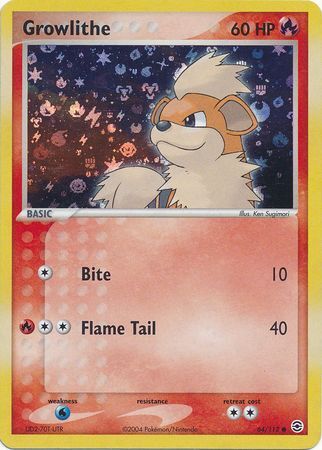 Growlithe - 64/112 - Reverse Holo - EN
