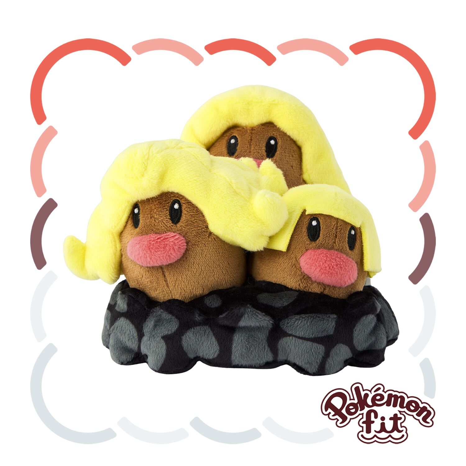 Dugtrio (Alolan Form) Sitting Cuties Plush - 15.0 cm