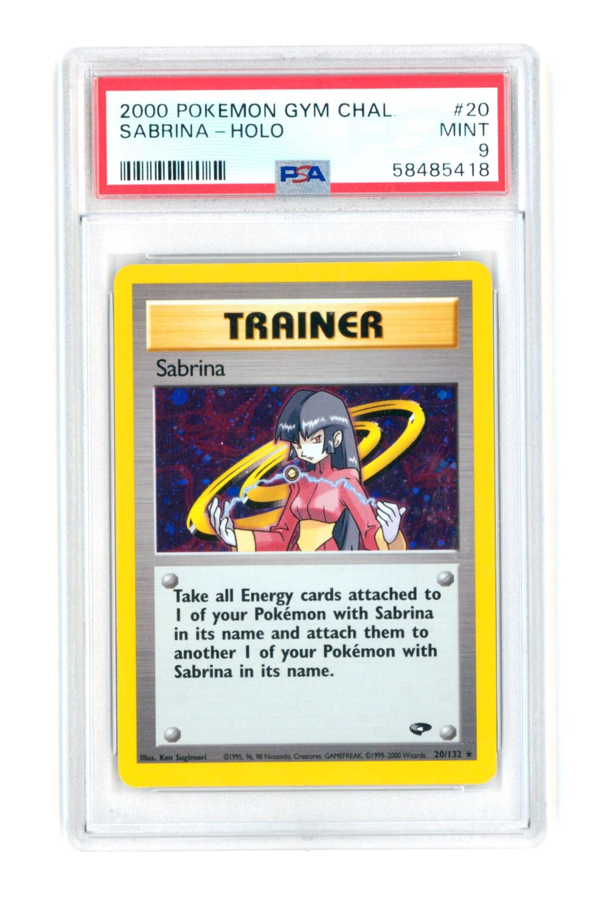 Sabrina 20/132 - Holo - Pokemon Gym Chal. - 2000 - PSA 9 MINT - Pokémon