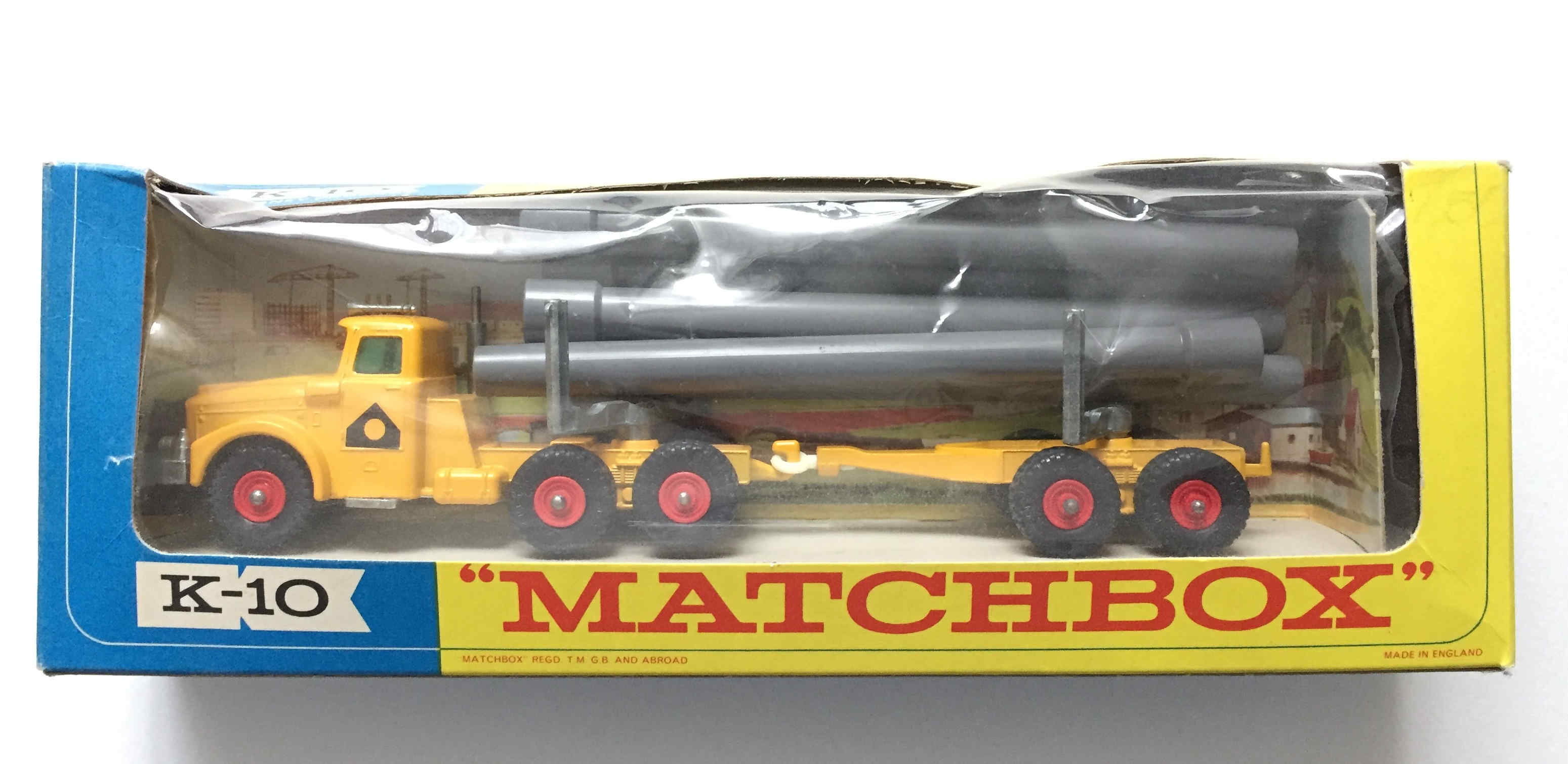 matchbox_k10_box Matchbox Pipe Truck K-10 1960er