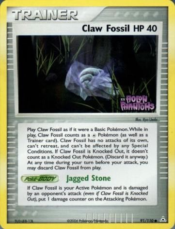 Claw Fossil - 91/110 - Reverse Holo - EN Claw Fossil - 91/110 - Reverse Holo - EN